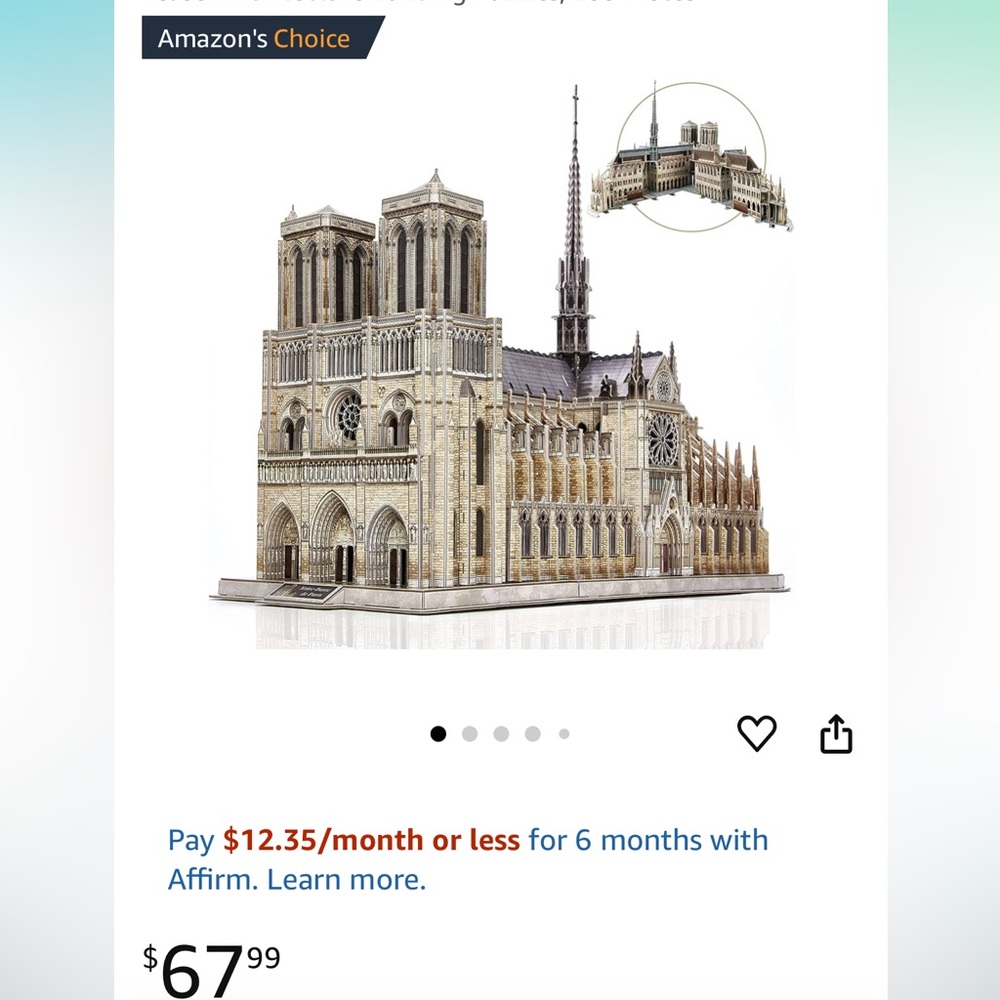 NIP cubic fun 3D NOTRE DAME puzzle adults sealed RRSp$68